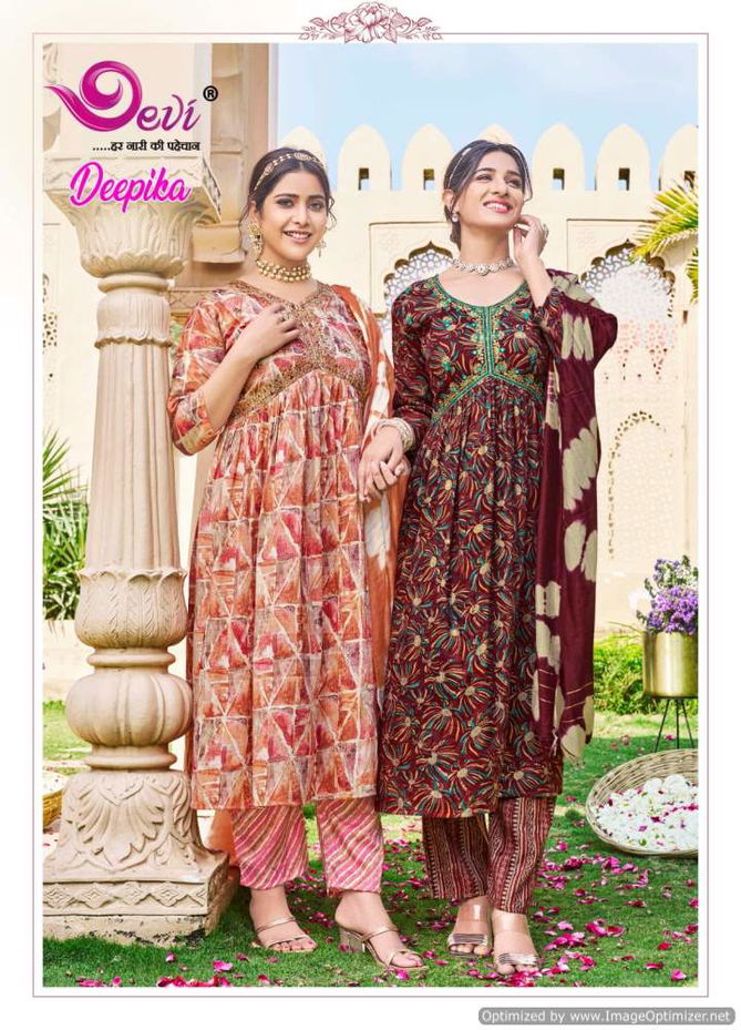 Deepika Vol 1 By Devi Alia Cut Rayon Cotton Kurti With Bottom Dupatta Wholesale Market
